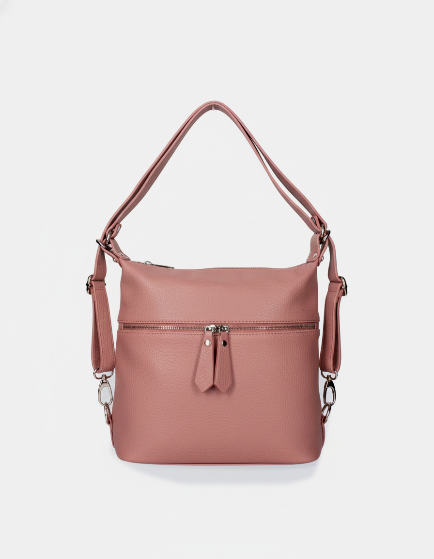 Soft Handbag and Backpack in Genuine Dollar Leather - Made in Italy - Art. 24017