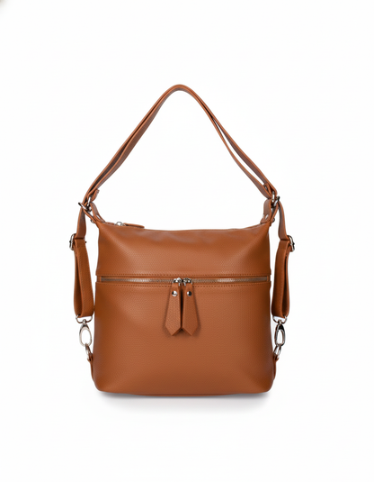 Soft Handbag and Backpack in Genuine Dollar Leather - Made in Italy - Art. 24017