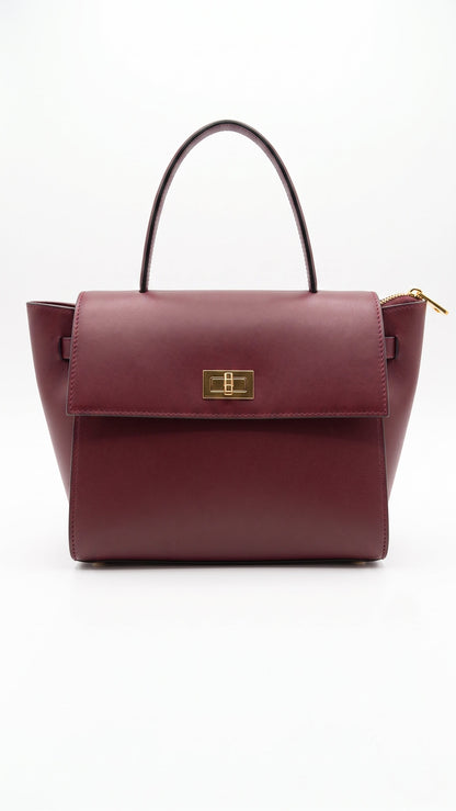 Structured Handbag in Genuine Ruga Leather - Made in Italy - Art. 26110