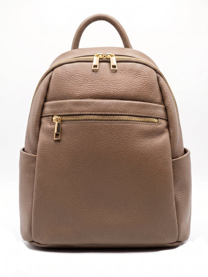 Soft Backpack in Genuine Dollaro Leather - Made in Italy - Art. 26143