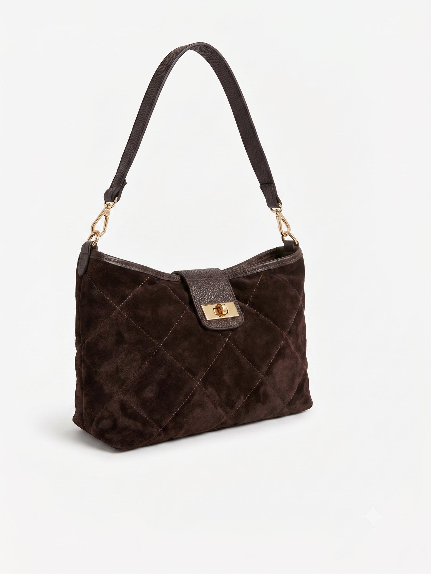 Soft Handbag in Genuine Suede Leather - Made in Italy - Art. 26125