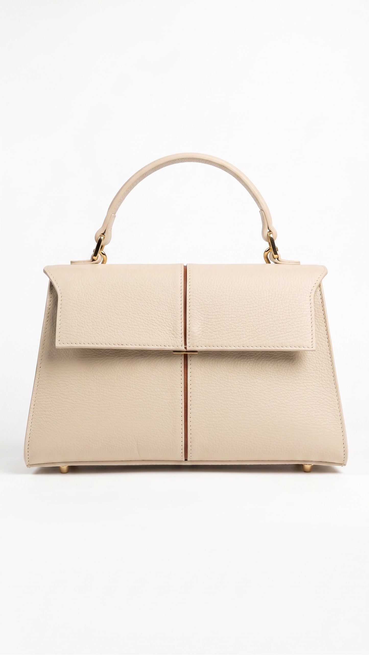 Structured Handbag in Genuine Dollaro Leather - Made in Italy - Art. 26117