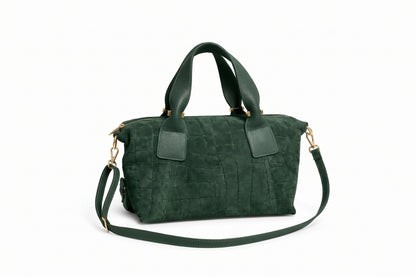 Soft Handbag in Genuine Printed Suede Leather - Made in Italy - Art. 26158