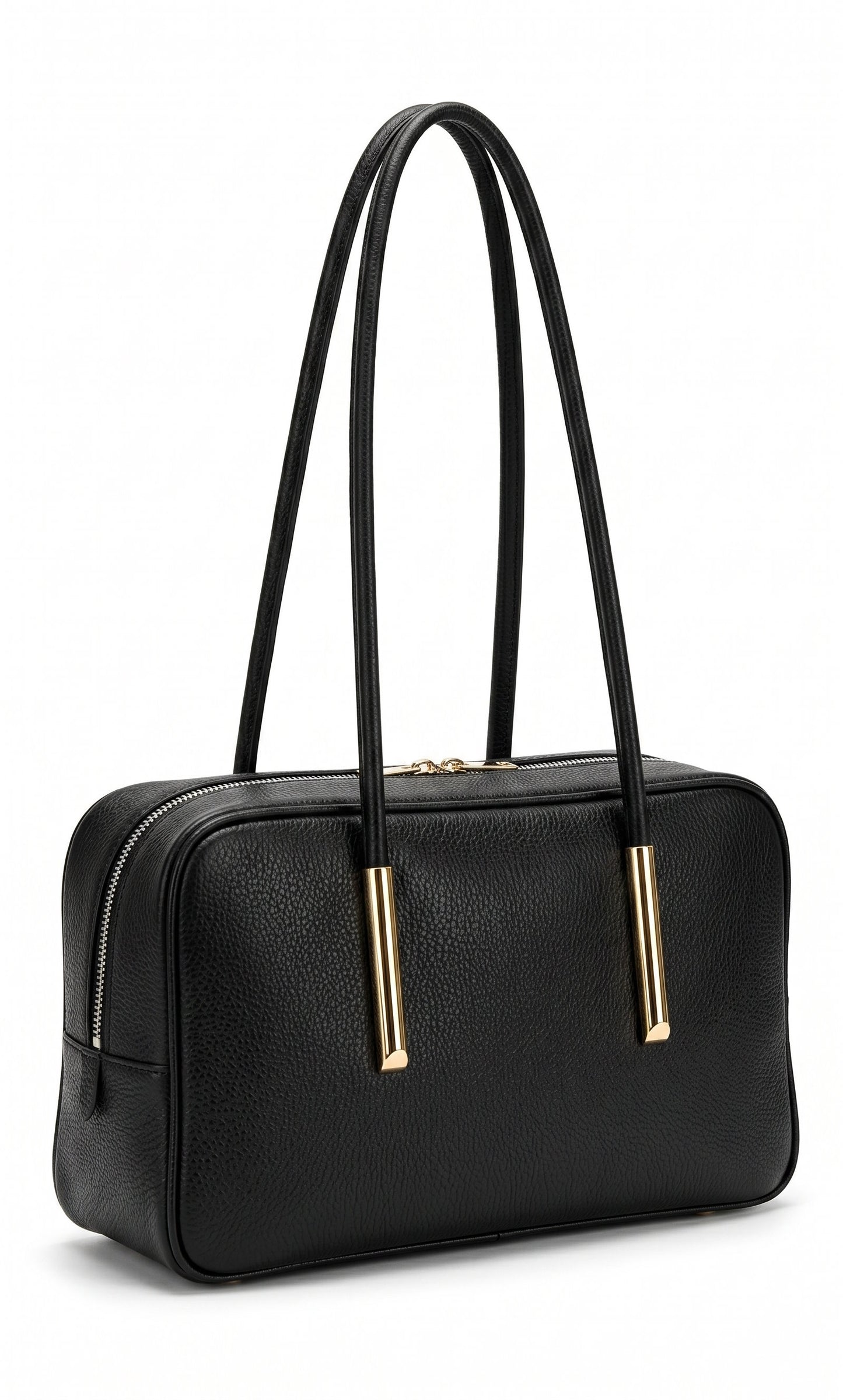 Structured Shoulder Bag in Genuine Dollaro Leather - Made in Italy - Art. 26097