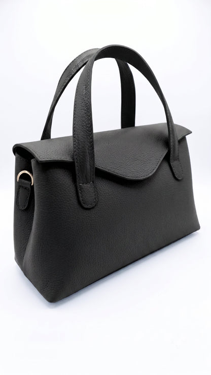 Structured Handbag in Genuine Dollaro Leather - Made in Italy - Art. 26115