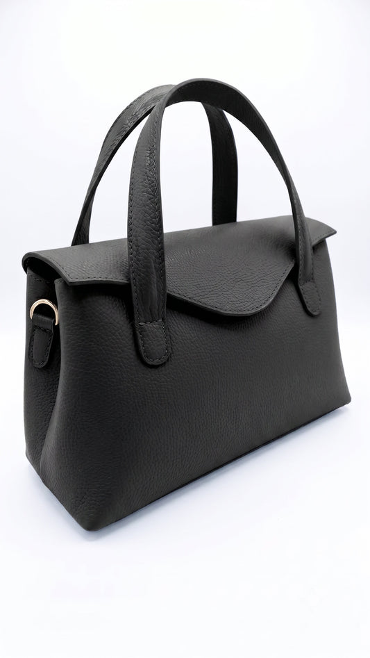 Structured Handbag in Genuine Dollaro Leather - Made in Italy - Art. 26115