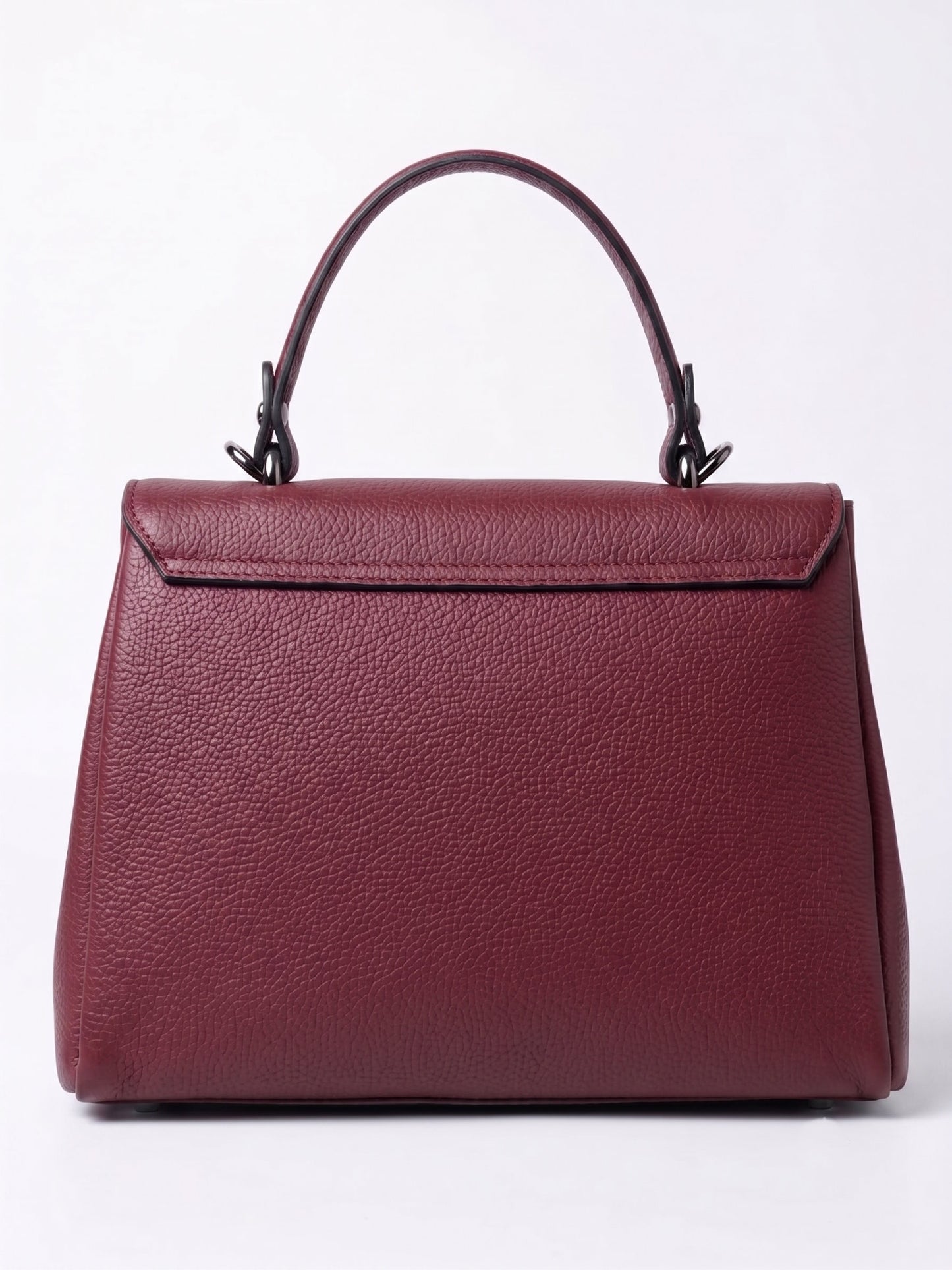 Structured Handbag and Shoulder Bag in Genuine Dollaro Leather - Made in Italy - Art. 26138