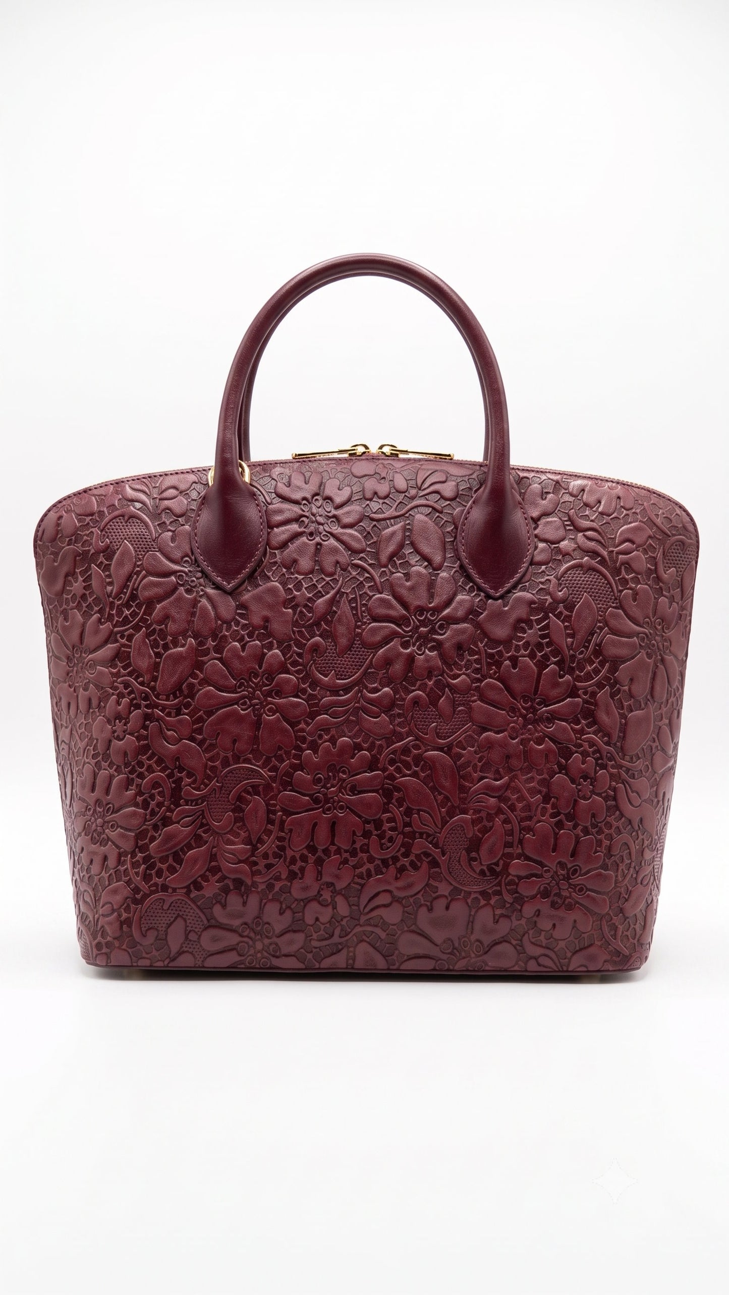 Structured Handbag in Genuine Printed Suede Leather - Made in Italy - Art. 26106