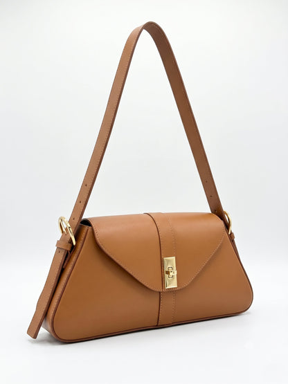 Structured Handbag in Genuine Suede Leather - Made in Italy - Art. 26129