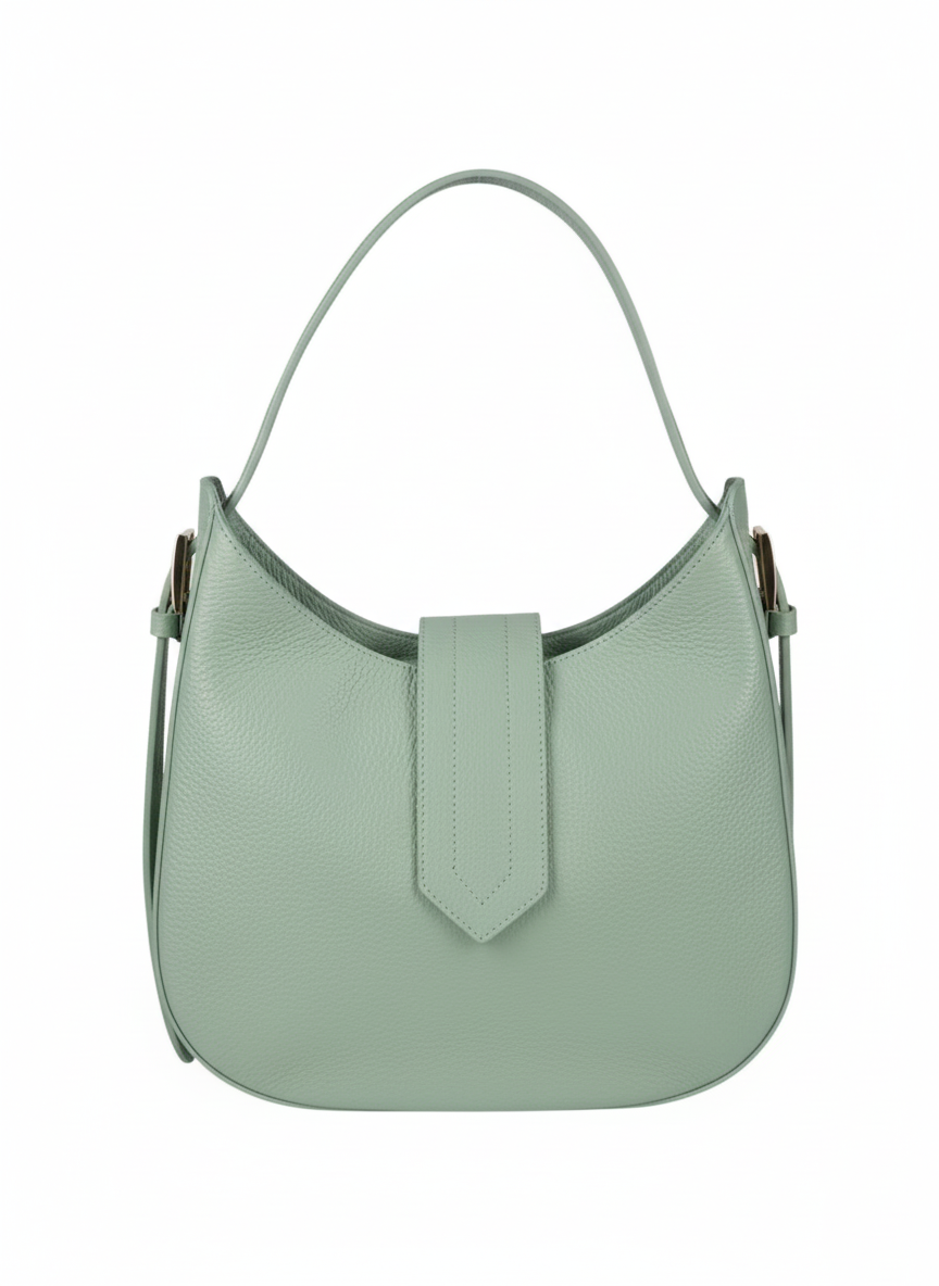 Structured Handbag and Crossbody bag in Genuine Dollar Leather - Made in Italy - Art. 24030