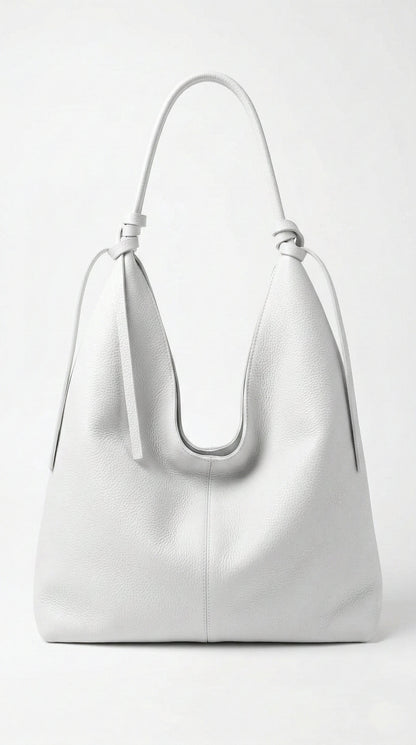 Soft Shoulder Bag in Genuine Dollaro Leather - Made in Italy - Art. 26058