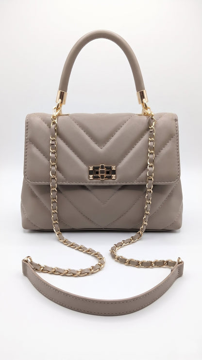 Soft Shoulder Bag and Handbag in Genuine Savage Leather - Made in Italy - Art. 26103