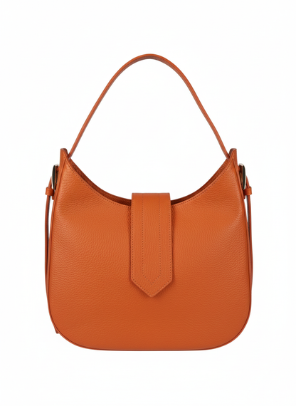 Structured Handbag and Crossbody bag in Genuine Dollar Leather - Made in Italy - Art. 24030