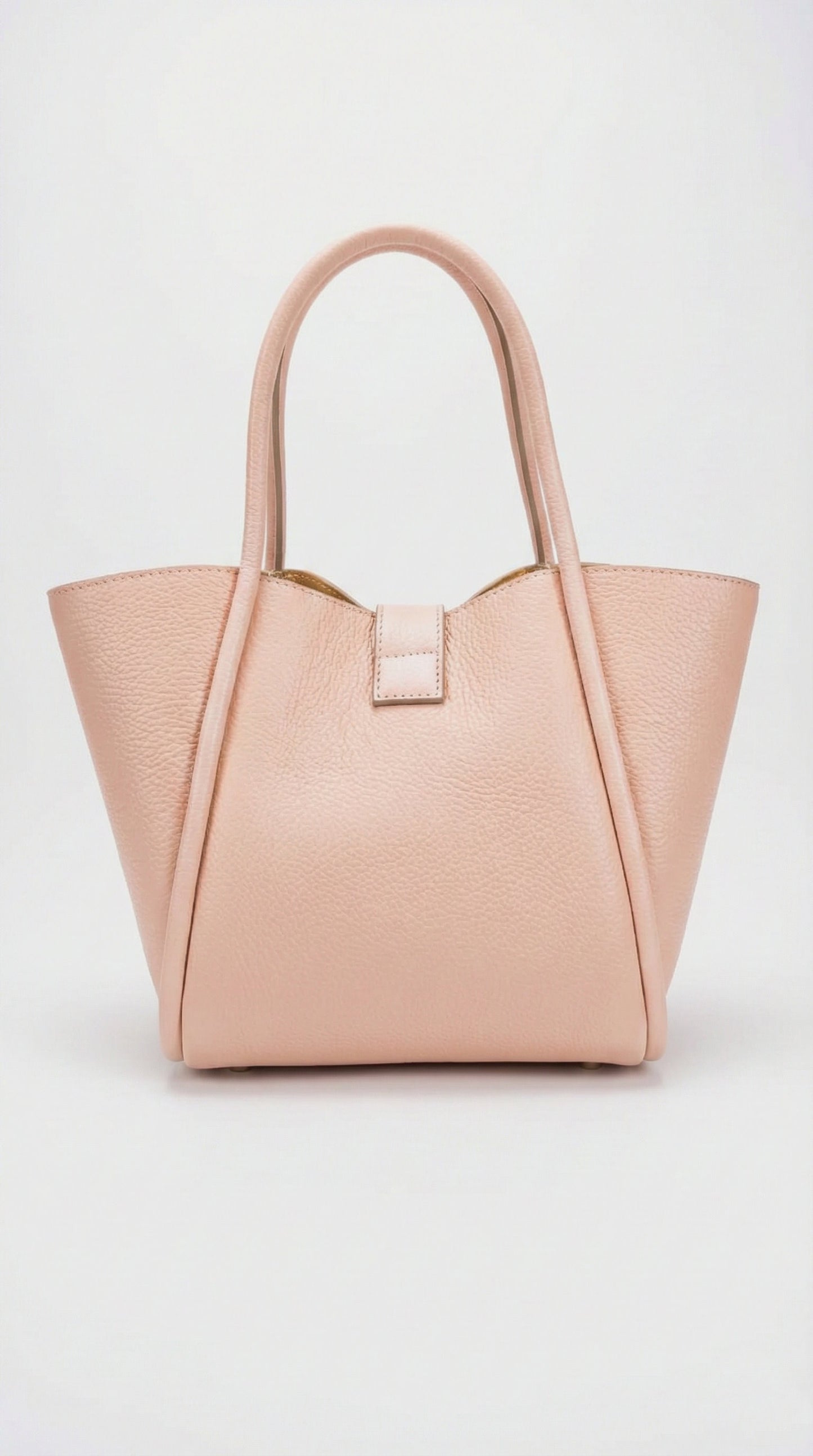 Structured Handbag in Genuine Dollaro and Suede Leather - Made in Italy - Art. 26037