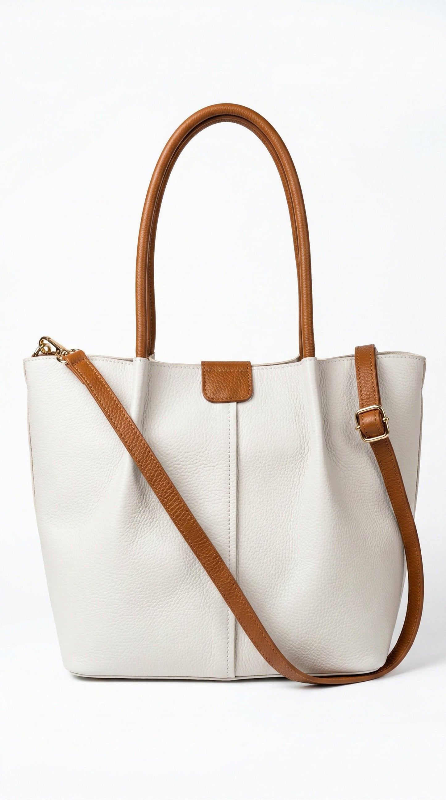 Soft Shoulder Bag in Genuine Dollaro Leather - Made in Italy - Art. 26052