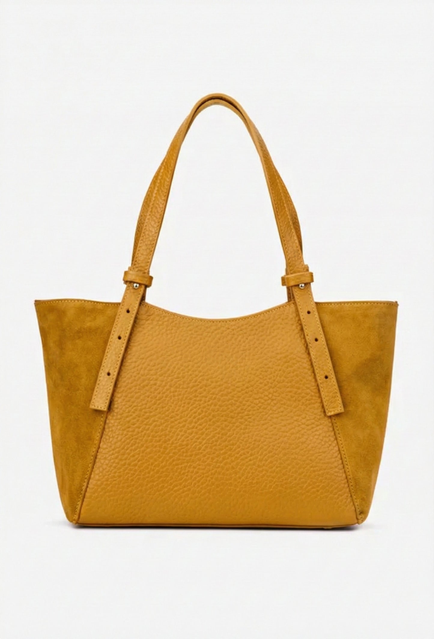 Structured Handbag in Genuine Dollar and suede Leather - Made in Italy - Art. 25404