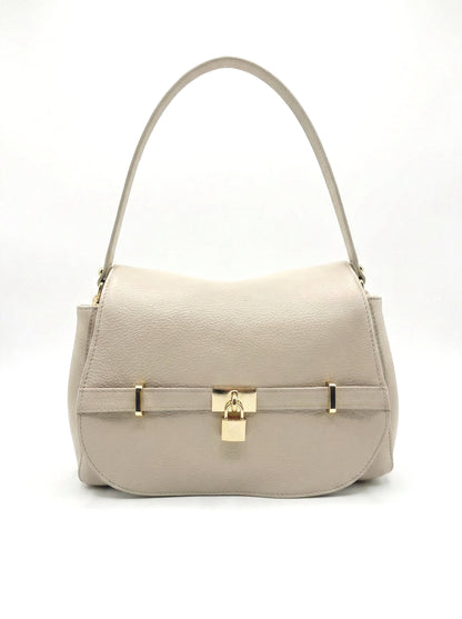 Soft Handbag and Crossbody Bag in Genuine Dollaro Leather - Made in Italy - Art. 26050