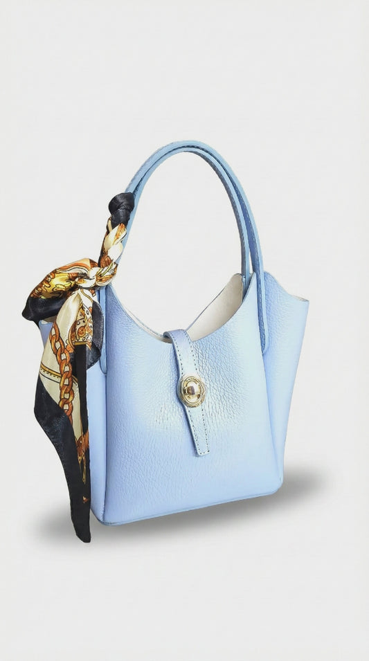 Soft Handbag in Genuine Dollar Leather - Made in Italy - Art. 26018