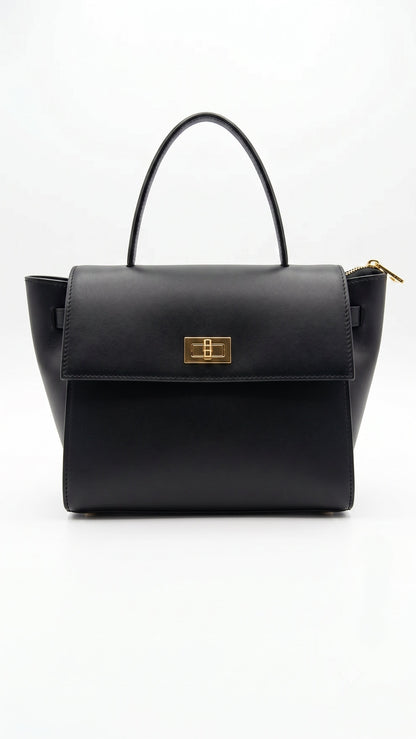 Structured Handbag in Genuine Ruga Leather - Made in Italy - Art. 26110