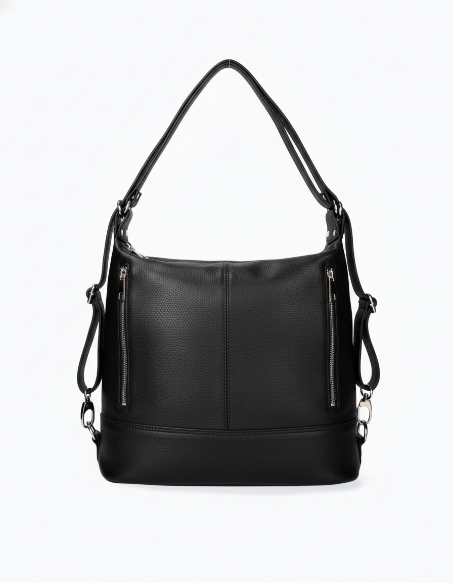 Soft Handbag and Backpack in Genuine Dollar Leather - Made in Italy - Art. 24018