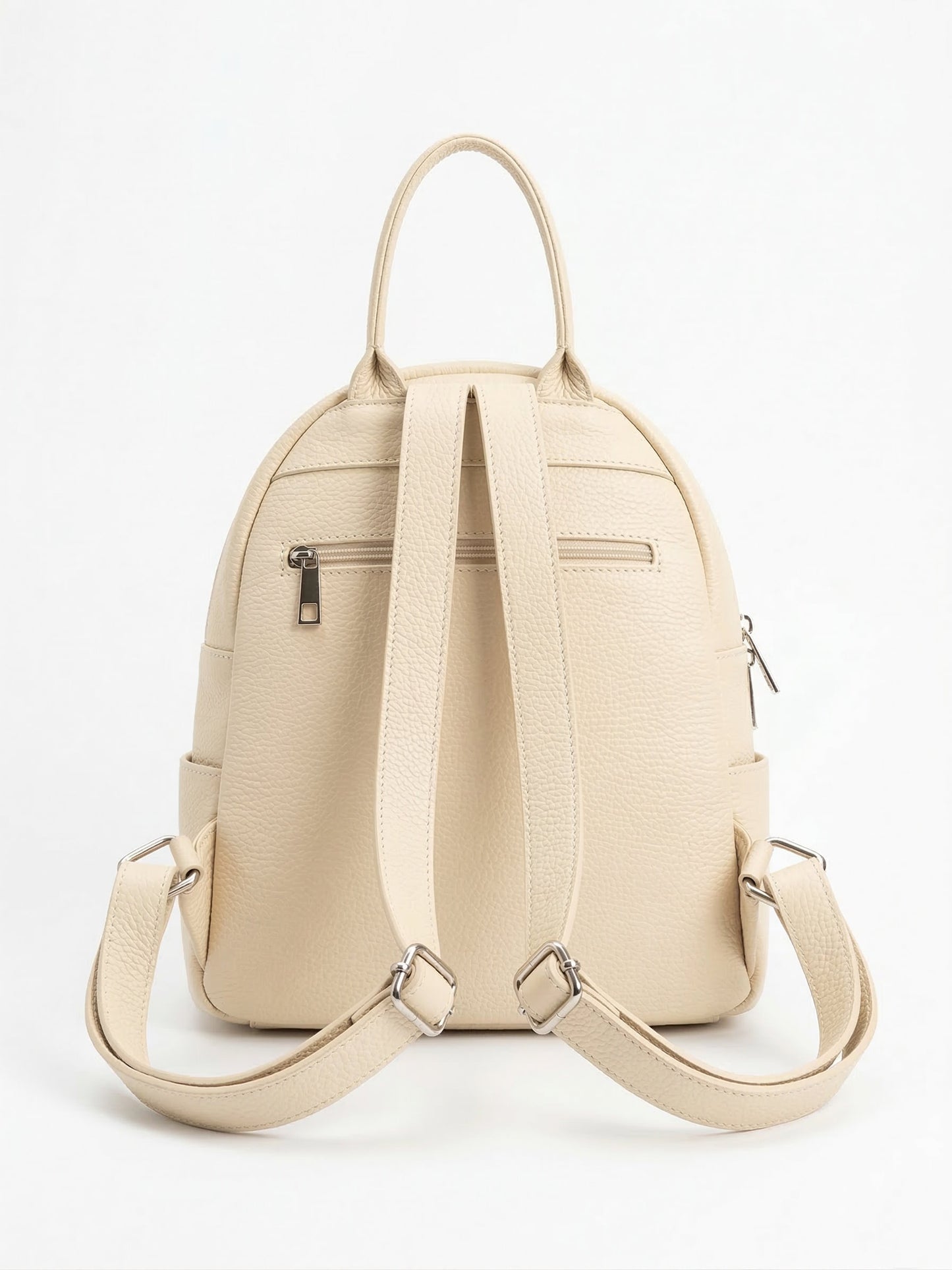 Structured Backpack in Genuine Dollaro Leather - Made in Italy - Art. 26065