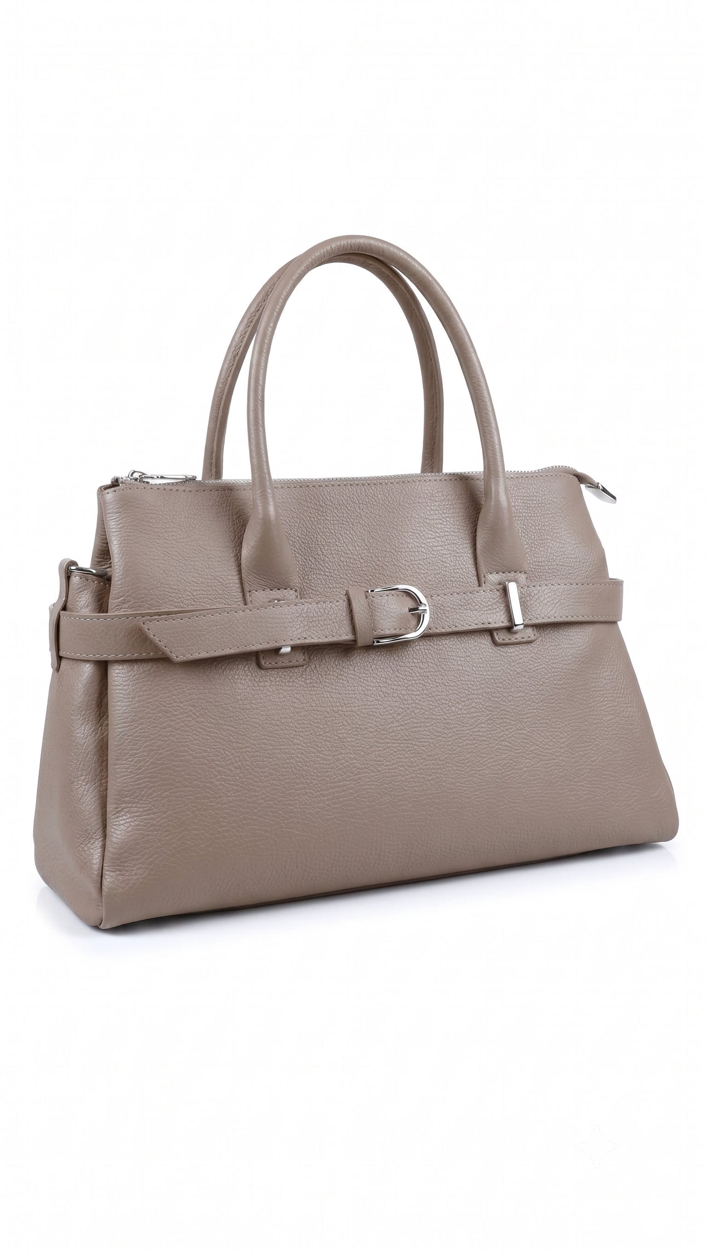 Soft Handbag in Genuine Dollaro Leather - Made in Italy - Art. 26069