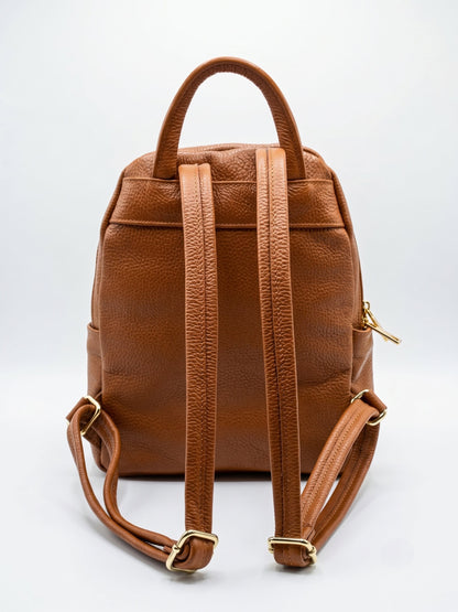 Soft Backpack in Genuine Dollaro Leather - Made in Italy - Art. 26143