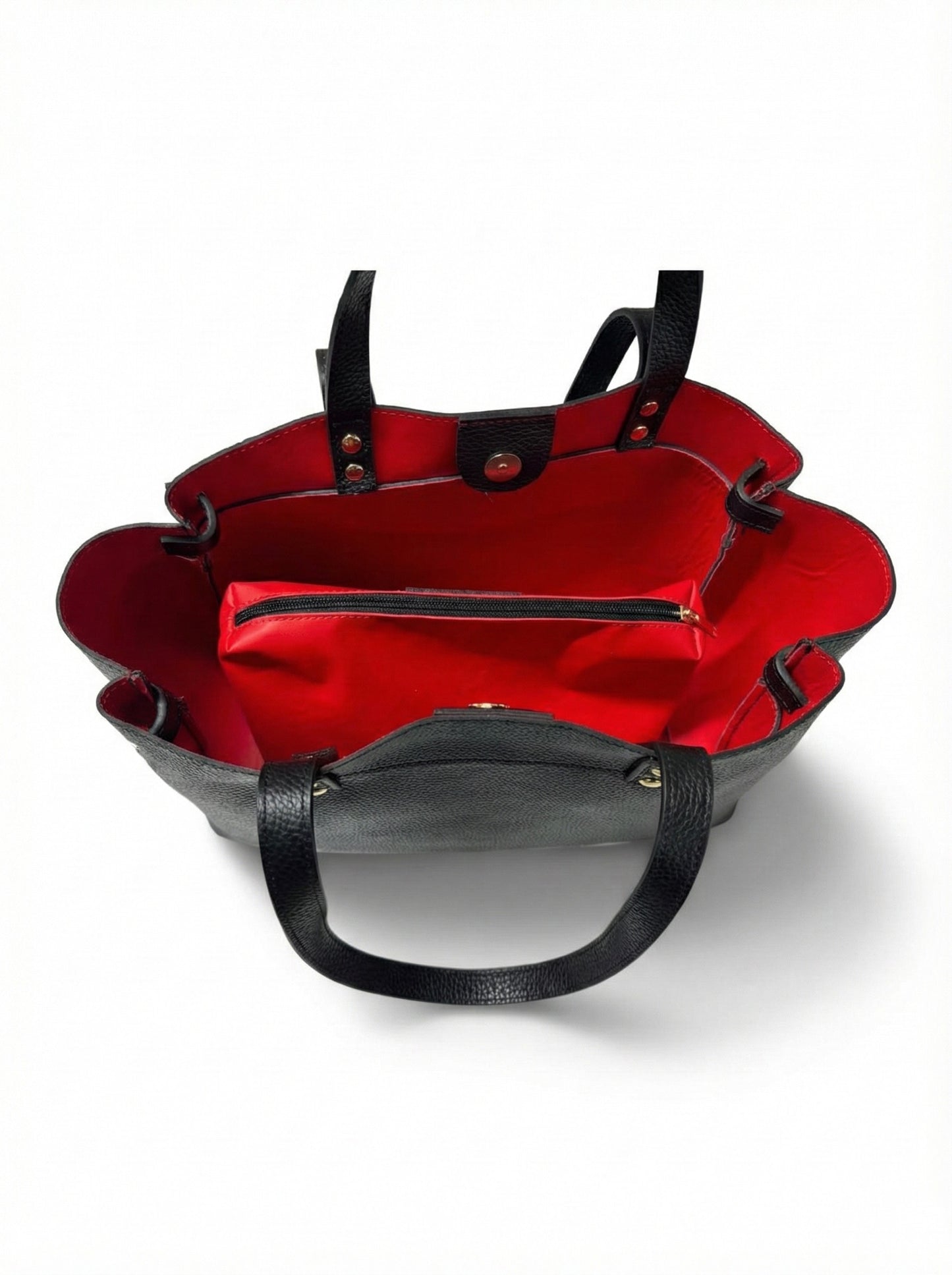 Soft Handbag and Crossbody bag in Genuine Dollar Leather - Made in Italy - Art. 26013