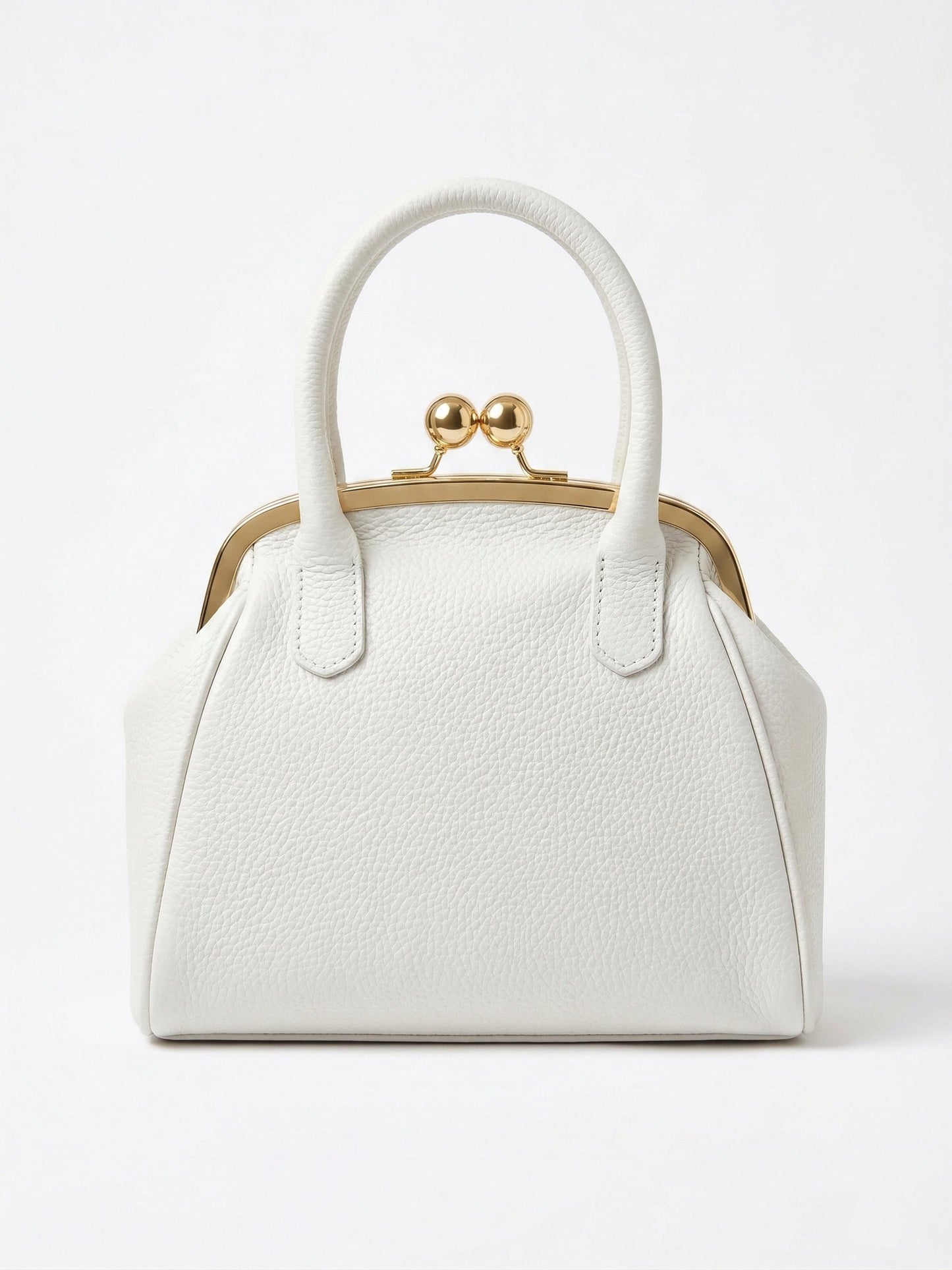 Structured Handbag in Genuine Dollaro Leather - Made in Italy - 26078D