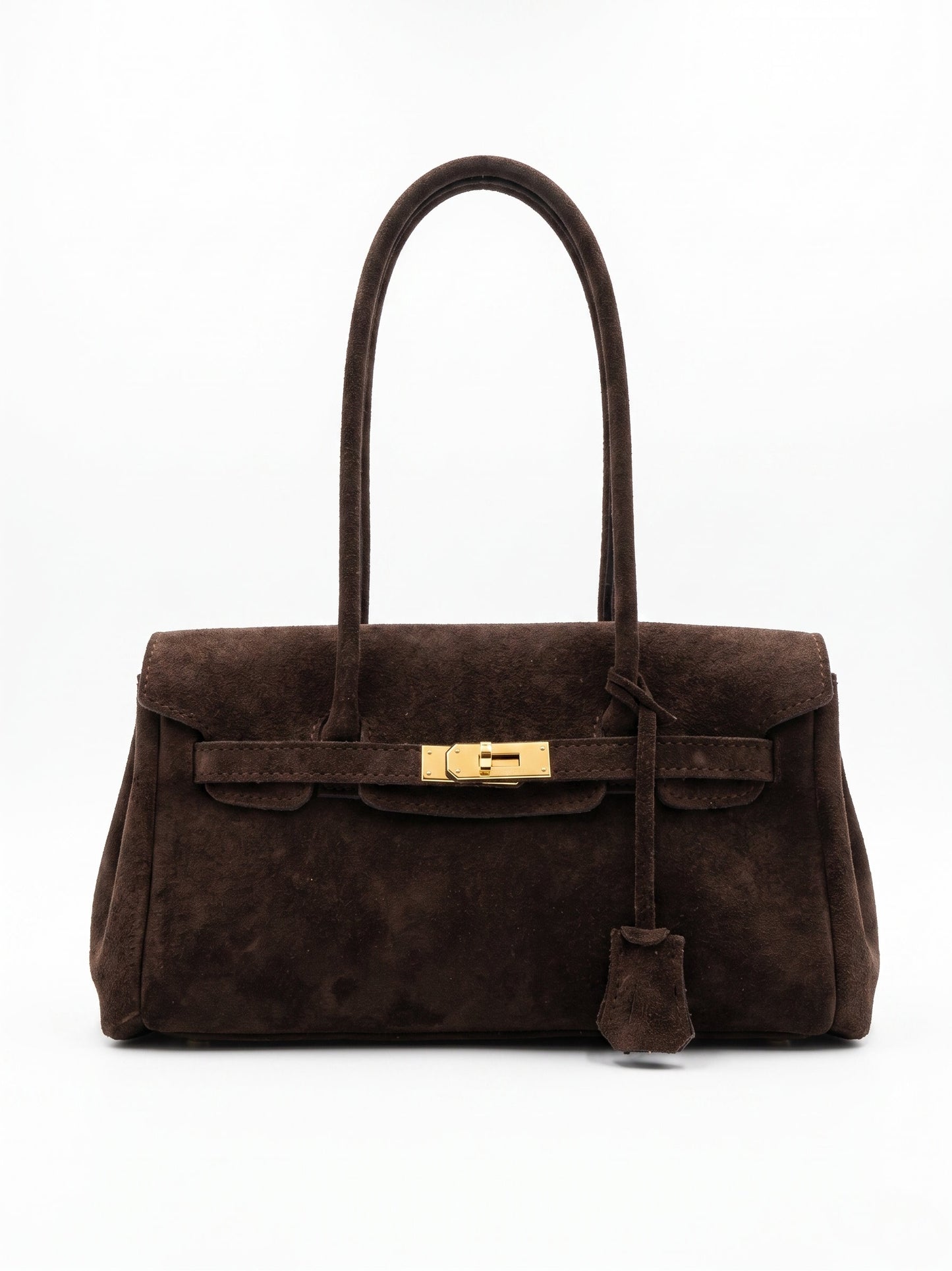 Soft Shoulder Bag in Genuine Suede Leather - Made in Italy - Art. 26108
