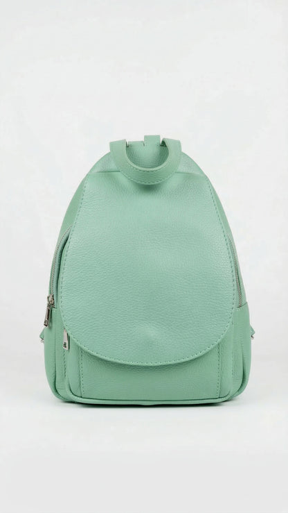 Soft Backpack in Genuine Dollaro Leather - Made in Italy - Art. 26066