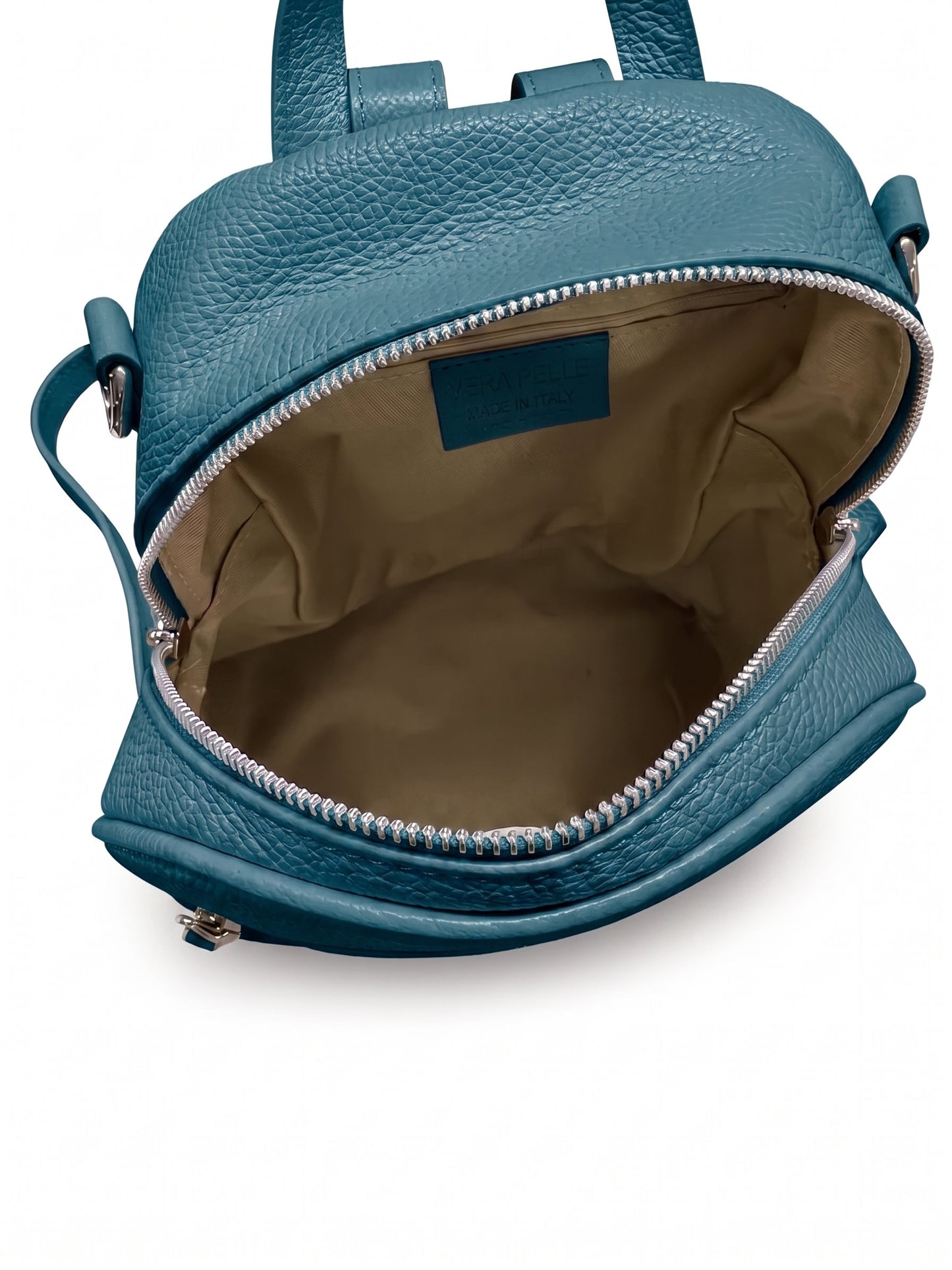 Structured Backpack in Genuine Dollaro and Croco Leather - Made in Italy - Art. 26088