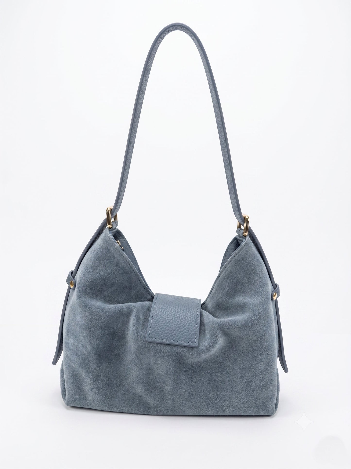 Soft Shoulder Bag in Genuine Suede Leather - Made in Italy - Art. 26137