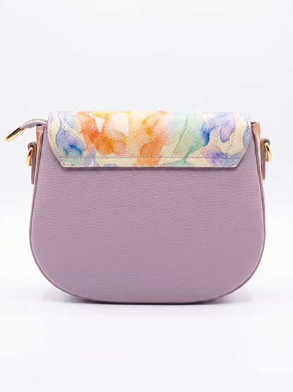 Structured Crossbody Bag in Genuine Dollaro and Savage Leather - Made in Italy - Art. 26122