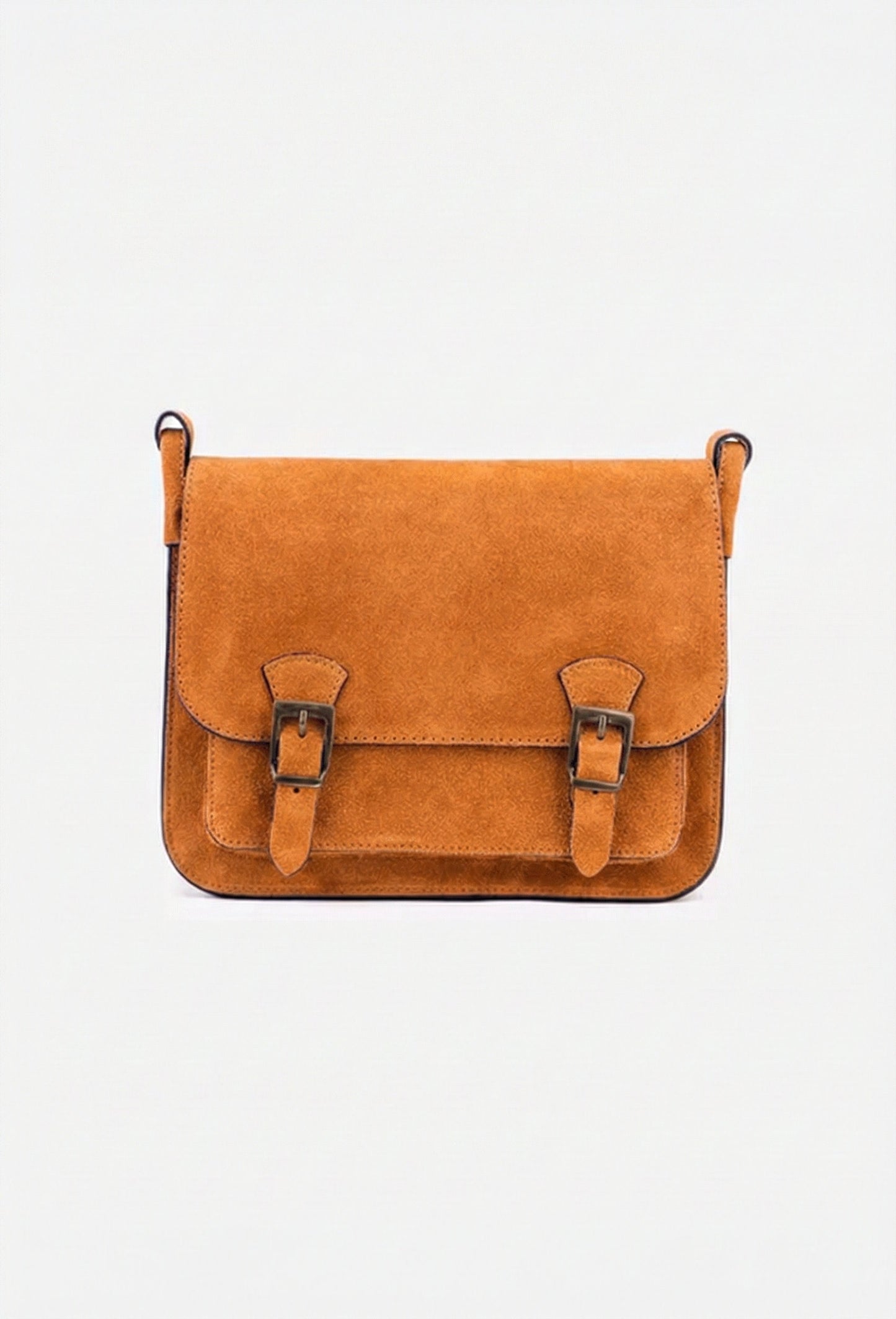 Structured Crossbody Bag in Genuine Suede Leather - Made in Italy - Art. 25391