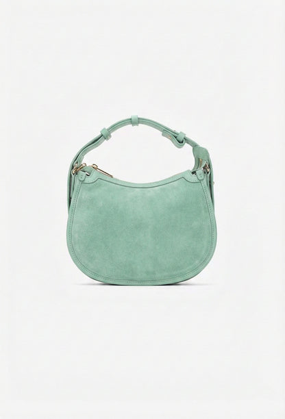 Structured Handbag in Genuine Suede Leather - Made in Italy - Art. 25393