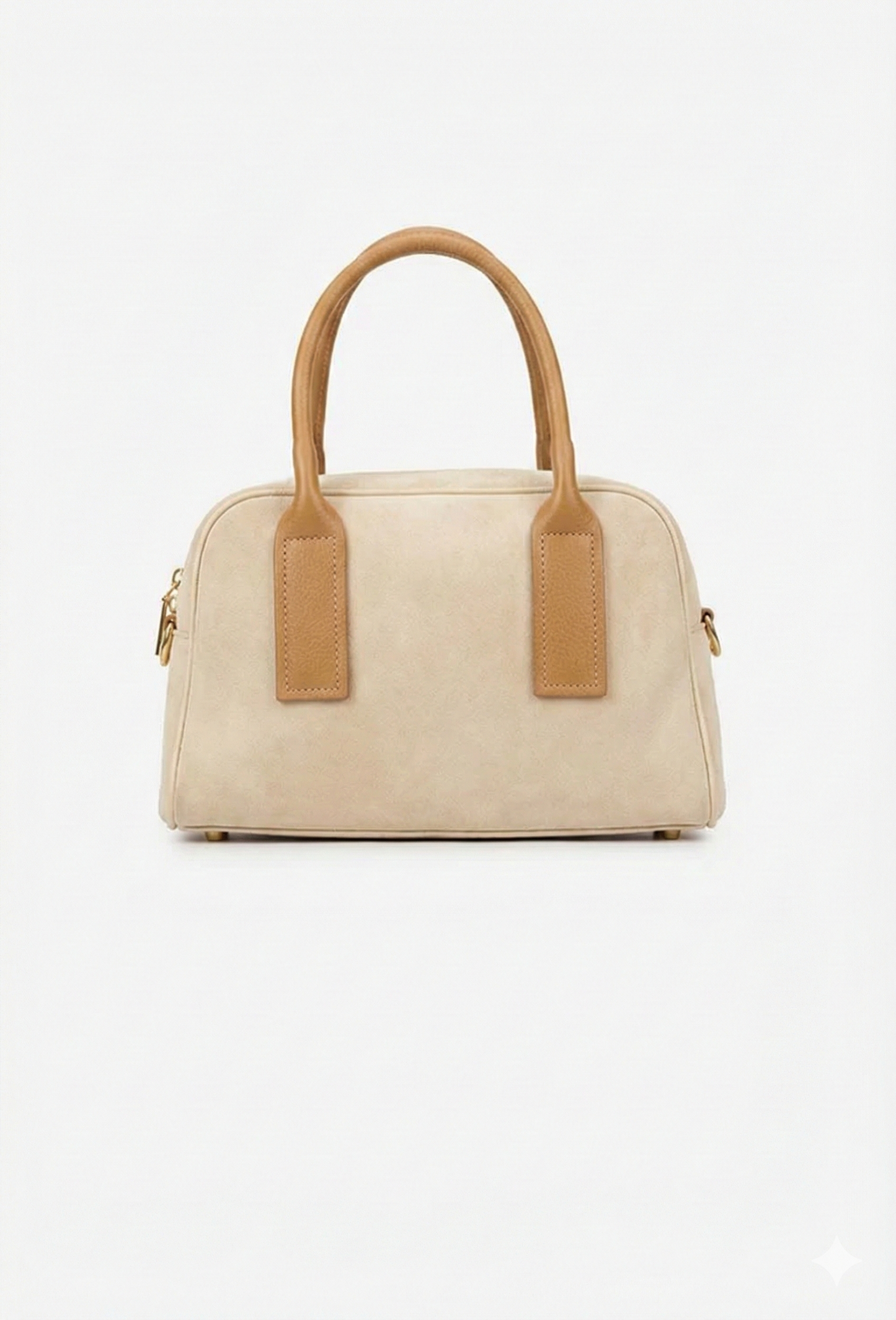 Structured Handbag in Genuine Suede Leather - Made in Italy - Art. 25385