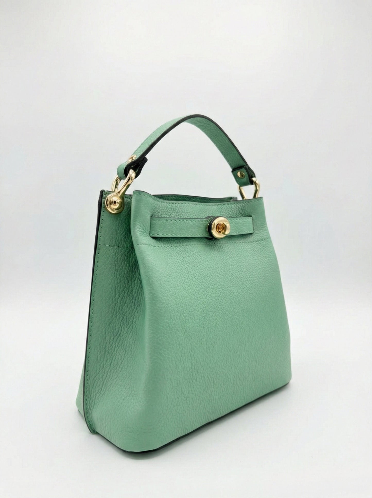 Structured Handbag in Genuine Dollaro Leather - Made in Italy - Made in Italy - Art. 26046