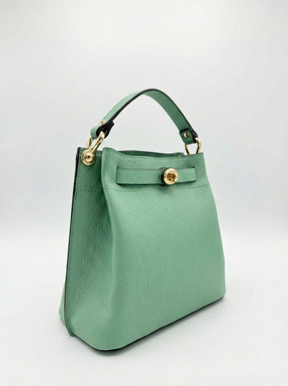 Structured Handbag in Genuine Dollaro Leather - Made in Italy - Made in Italy - Art. 26046