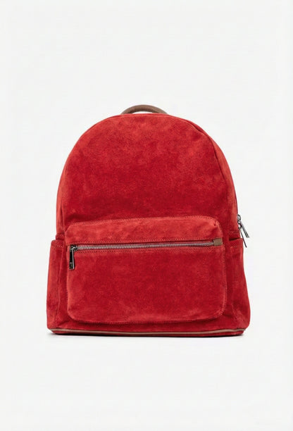 Soft Backpack in Genuine Suede Leather - Made in Italy - Art. 25391