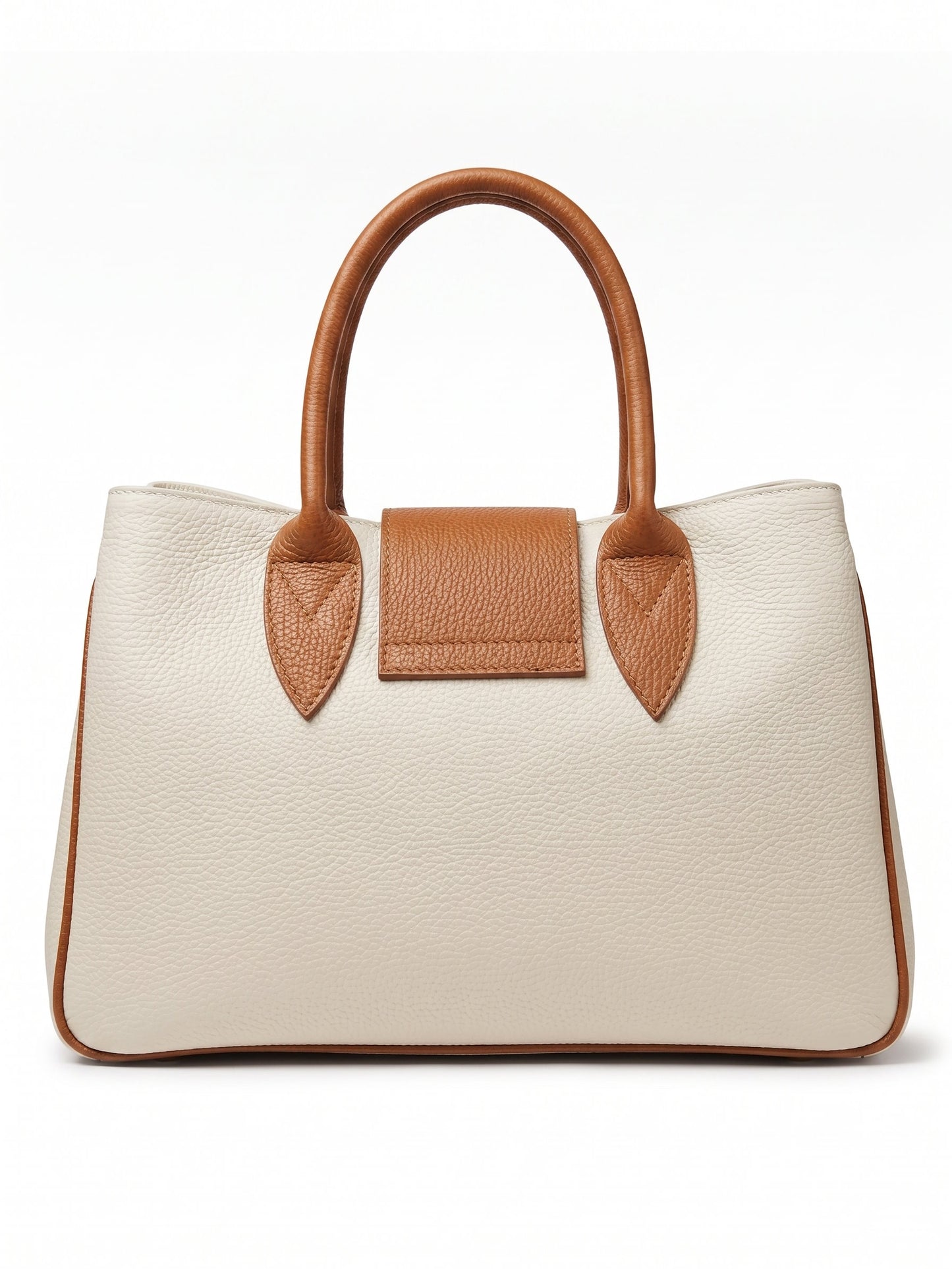 Structured Handbag in Genuine Dollaro Leather - Mader in Italy - Art. 26109