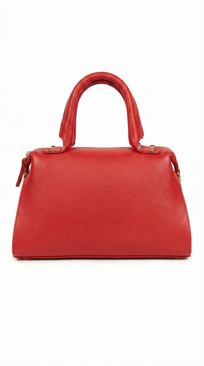 Structured Handbag in Genuine Dollaro Leather - Made in Italy - Art. 26051D