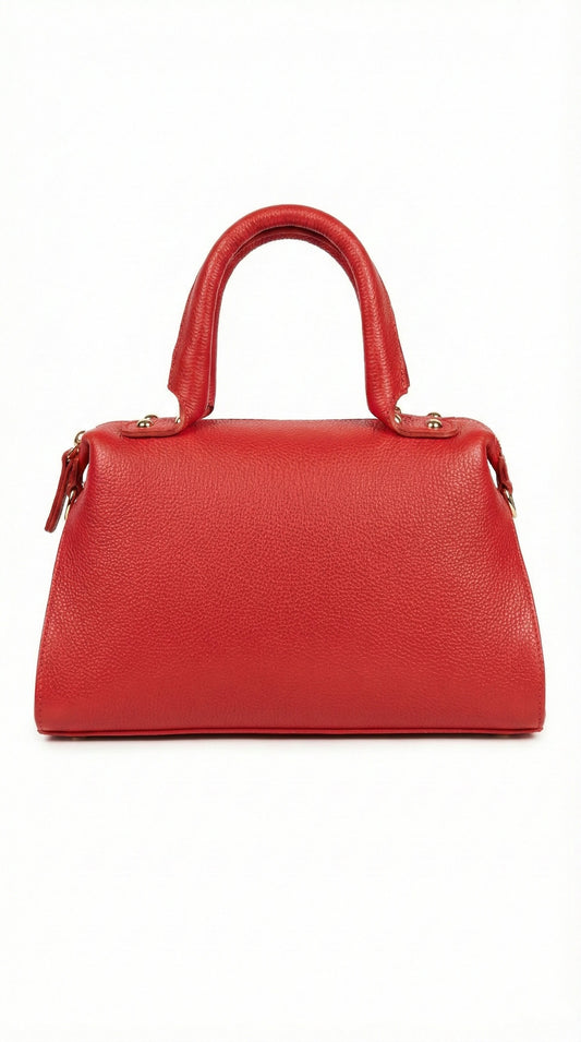 Structured Handbag in Genuine Dollaro Leather - Made in Italy - Art. 26051D