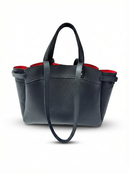 Soft Handbag and Crossbody bag in Genuine Dollar Leather - Made in Italy - Art. 26013