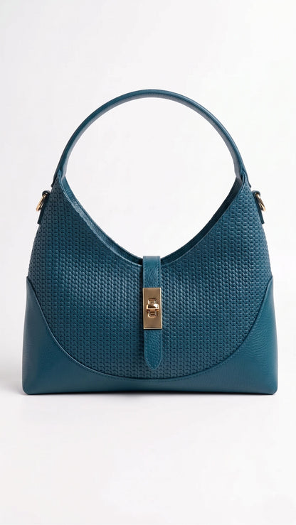 Soft Handbag in Genuine Dollaro Leather - Made in Italy - Art. 26099