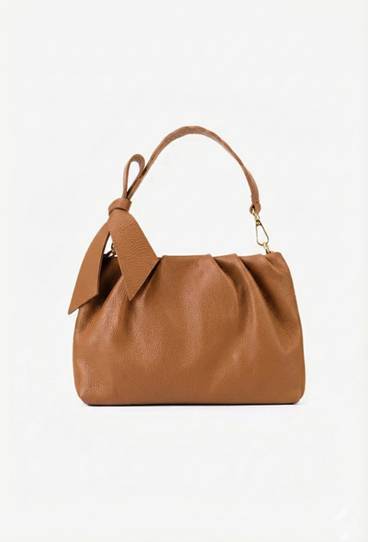 Soft Handbag in Genuine Dollar Leather - Made in Italy - Art. 24371
