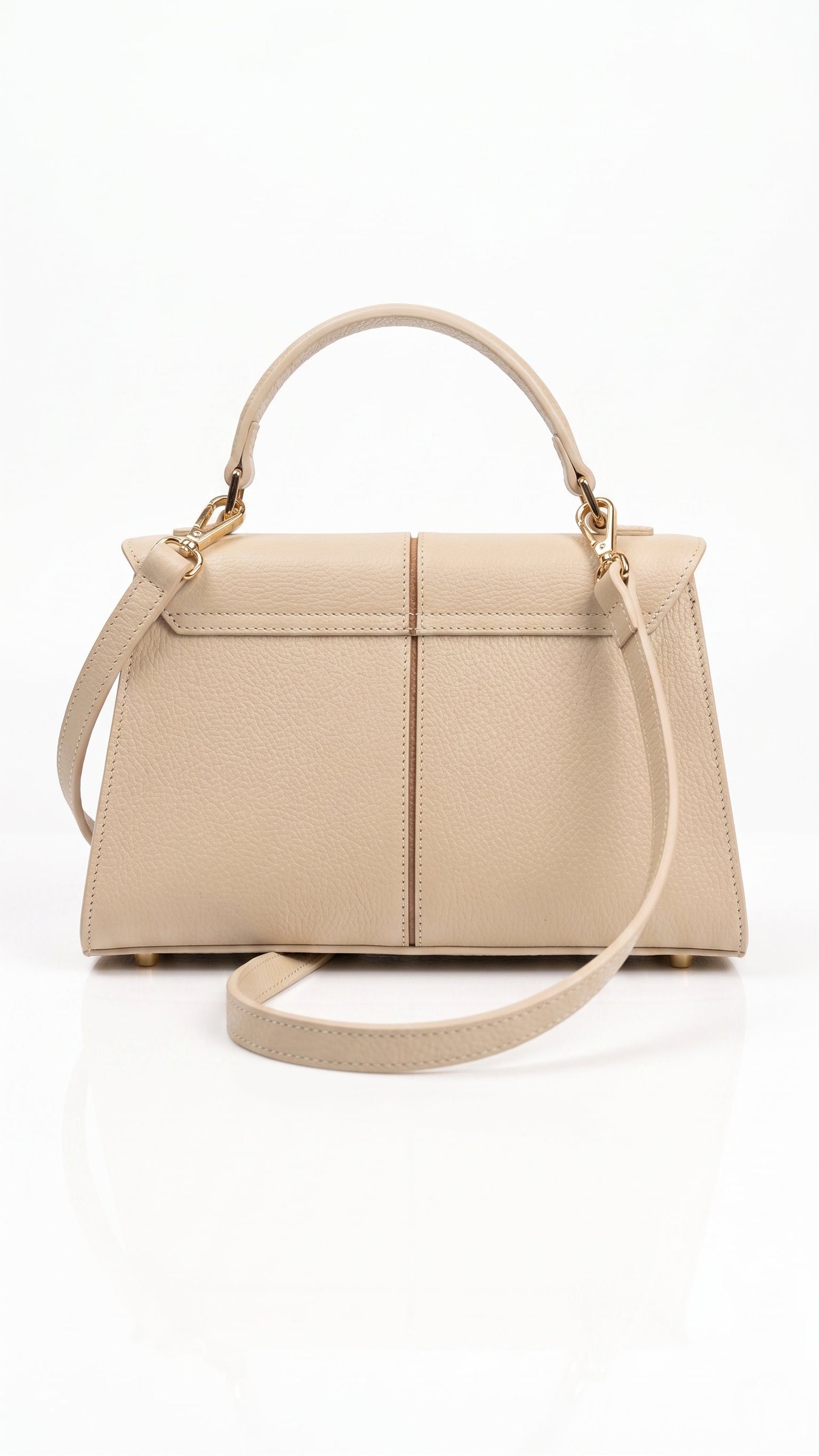 Structured Handbag in Genuine Dollaro Leather - Made in Italy - Art. 26117