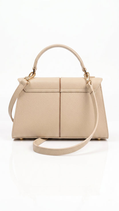 Structured Handbag in Genuine Dollaro Leather - Made in Italy - Art. 26117