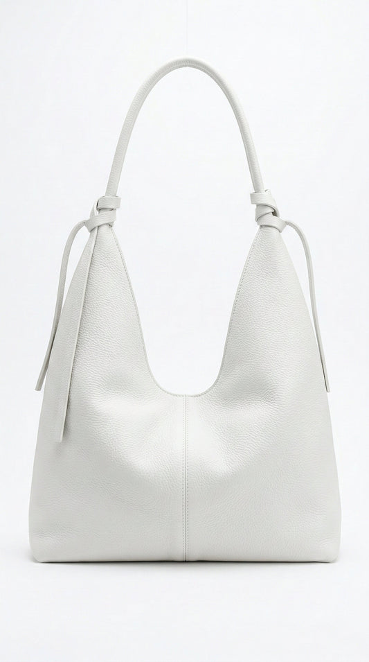 Soft Shoulder Bag in Genuine Dollaro Leather - Made in Italy - Art. 26058