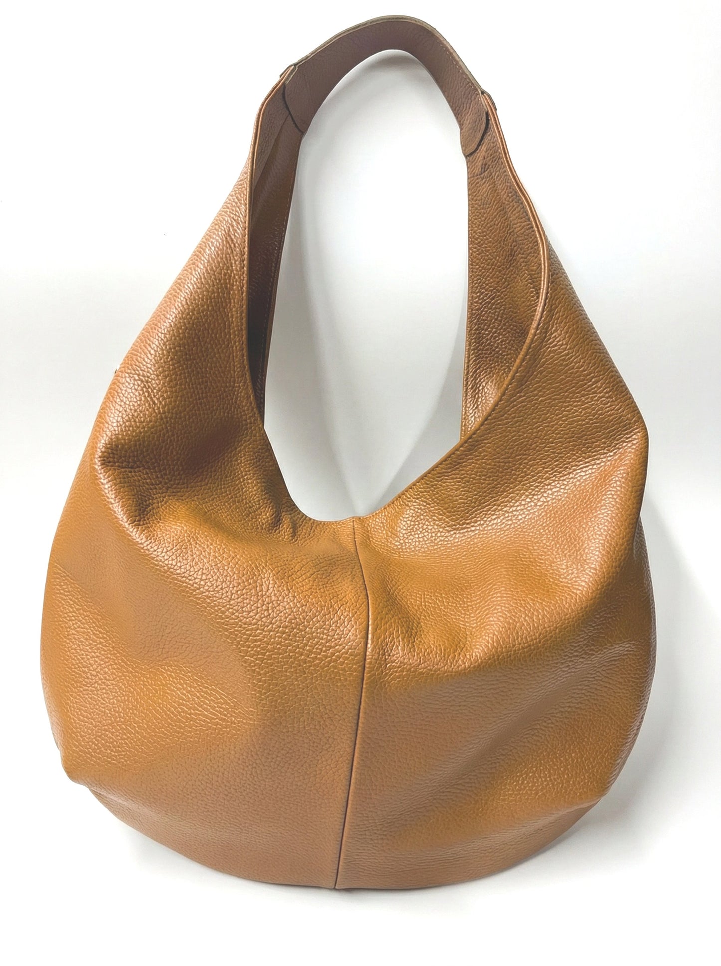 Soft Shoulder Bag in Genuine Dollaro Leather - Made in Italy - Art. 26035
